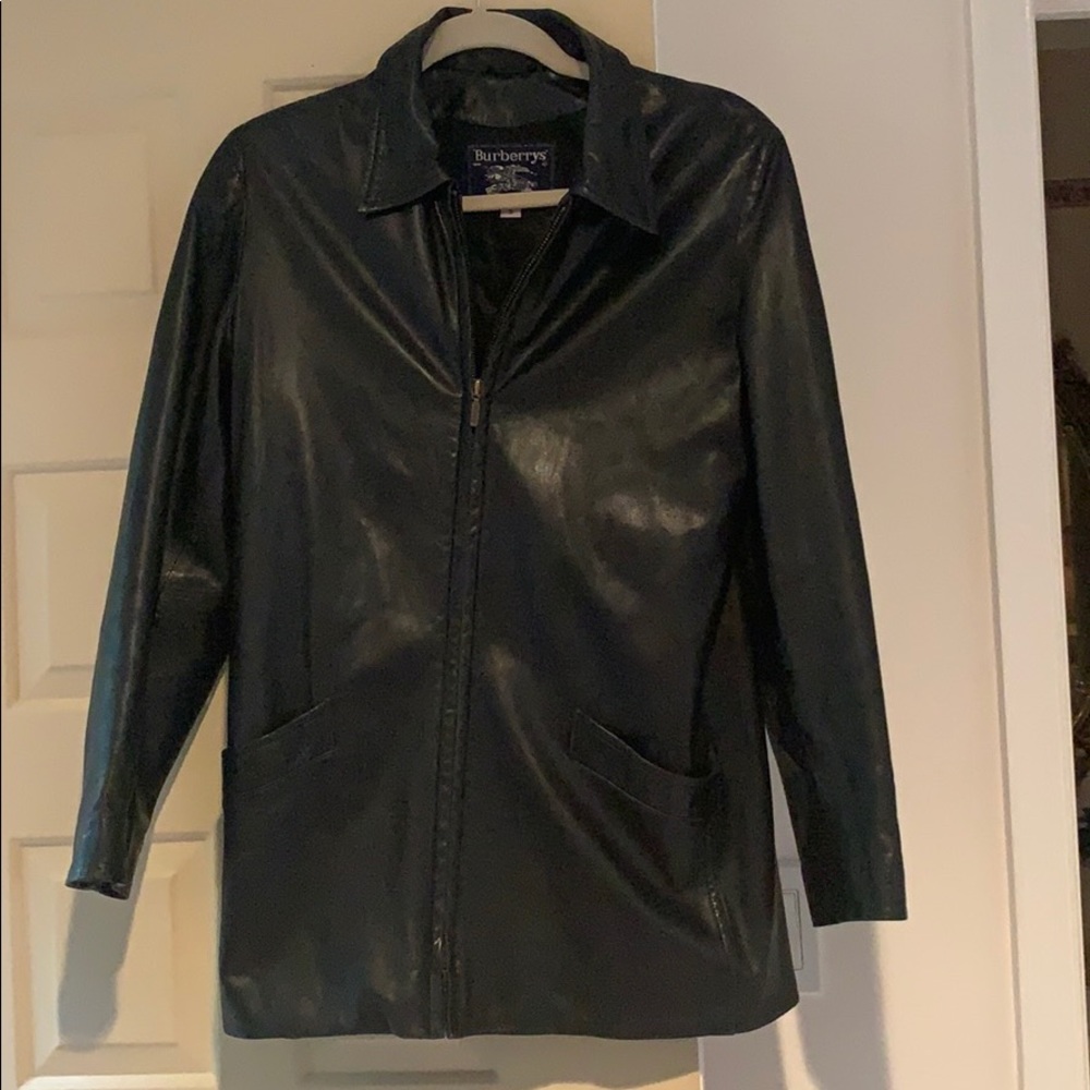 Burberry leather jacket